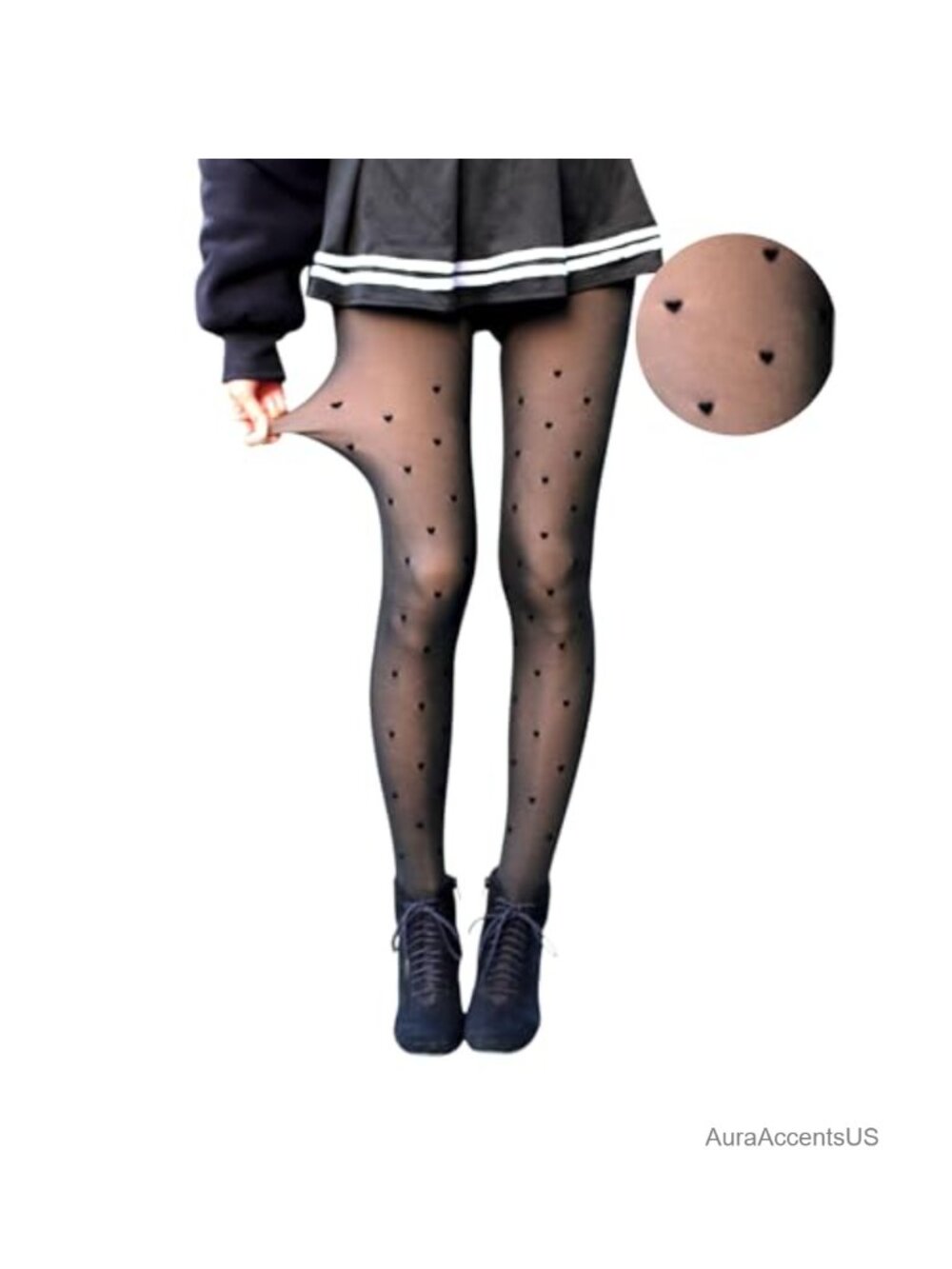 Fleece Lined Thermal Tights Women Warm Wool Blend